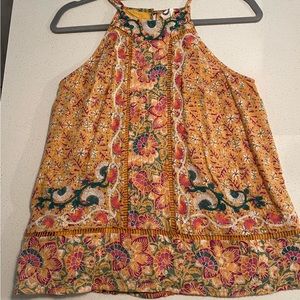 Anthropologie Embroidered Tank, Size 2.
